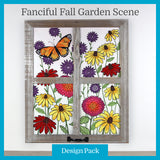 A Fanciful Fall Garden Scene Design Pack