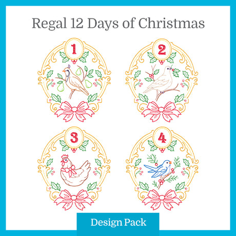 A Regal 12 Days of Christmas (Vintage) Design Pack