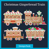 A Christmas Gingerbread Train Design Pack