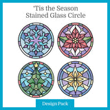 A 'Tis the Season Stained Glass Circle Design Pack