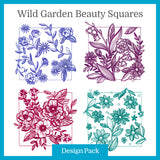 A Wild Garden Beauty Squares Design Pack