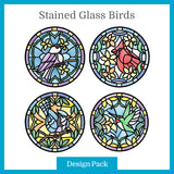 A Stained Glass Birds Design Pack