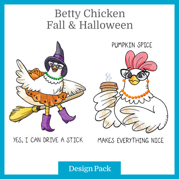 A Betty Chicken Fall & Halloween Design Pack