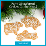 A Farm Gingerbread Cookies (In-the-Hoop) Design Pack