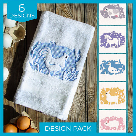 A Country Animals (Embossed) Design Pack