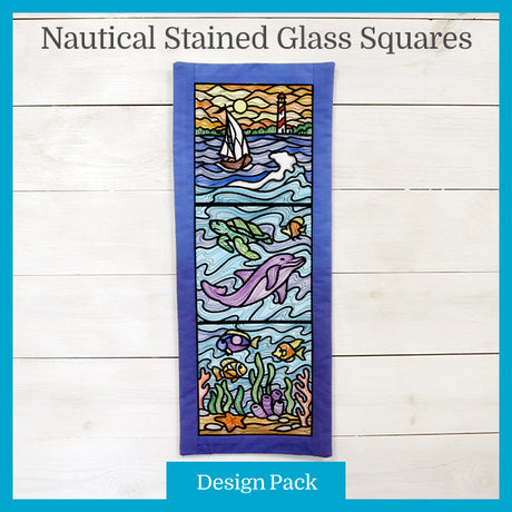 A Nautical Stained Glass Square Design Pack