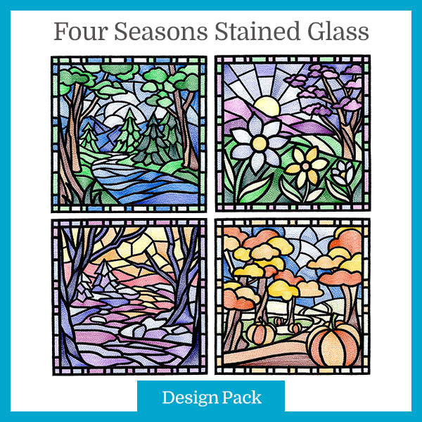A Four Seasons Stained Glass Design Pack