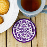 A Folk Flowers Coasters (In-the-Hoop) Design Pack