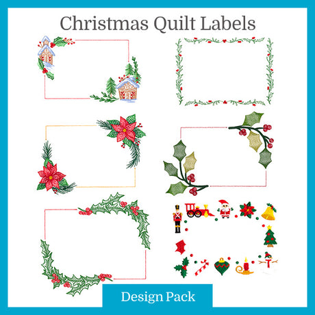A Christmas Quilt Labels Design Pack
