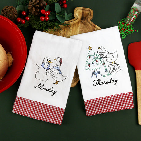 A Days of the Week Christmas Geese Design Pack