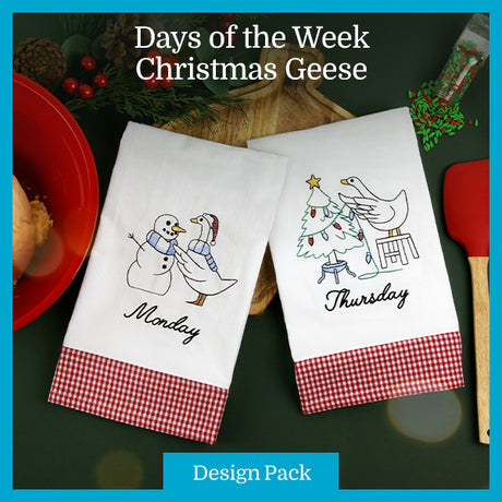 A Days of the Week Christmas Geese Design Pack