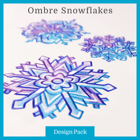 A Ombre Snowflakes Design Pack