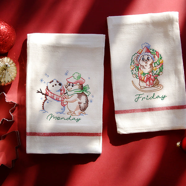 A Days of the Week Christmas Animals Design Pack