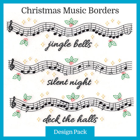 A Christmas Music Borders Design Pack