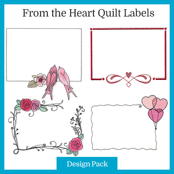 A From the Heart Quilt Labels Design Pack