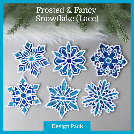 A Frosted & Fancy Snowflake (Lace) Design Pack