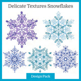 A Textured & Delicate Snowflakes Design Pack