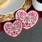 A Textured Hearts Coasters (In-the-Hoop) Design Pack