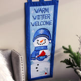 A Warm Winter Welcome Snowman Banner (Applique) Design Pack