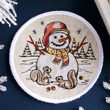 A Country Snowman Coasters (In-the-Hoop) Design Pack