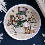 A Country Snowman Coasters (In-the-Hoop) Design Pack