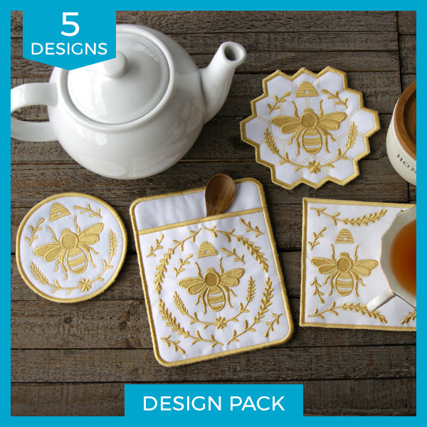 Bee in the Kitchen Set (In-the-Hoop) Design Pack