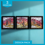 Stained Glass Geese in Flight Design Pack