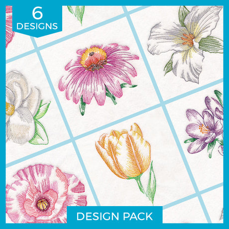 Contours of Beauty Flowers Design Pack