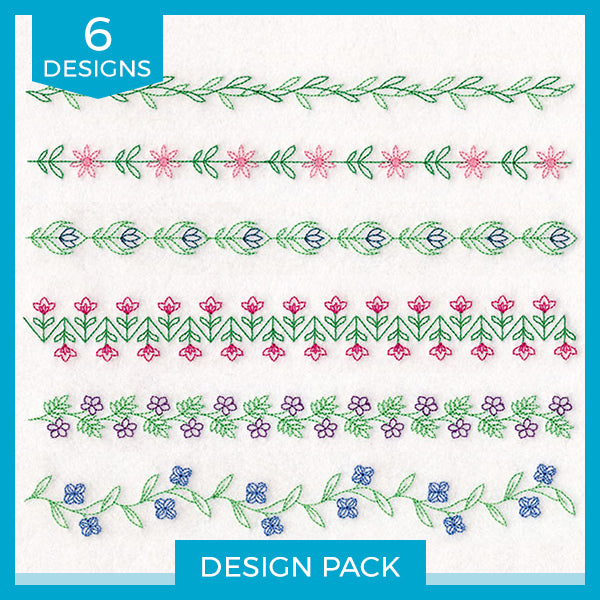 Delicate Spring Borders Design Pack