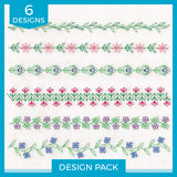 Delicate Spring Borders Design Pack