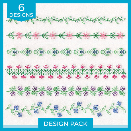 Delicate Spring Borders Design Pack