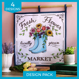 Flower Market Sign Panels Design Pack