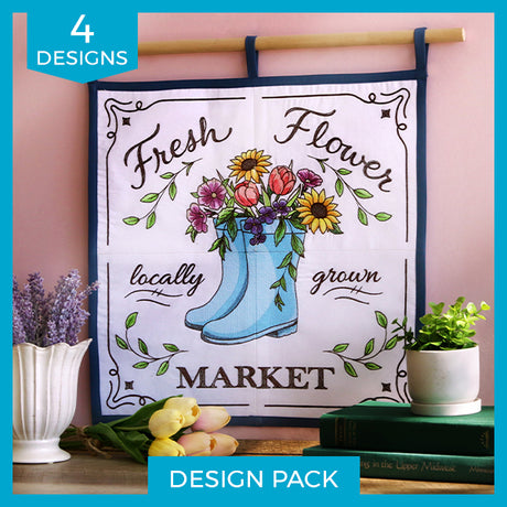 Flower Market Sign Panels Design Pack