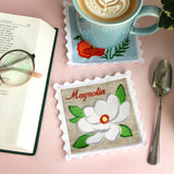 Lace Edge Flower Stamp Coasters (In-the-Hoop) Design Pack