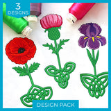 Celtic Knotwork Flowers Design Pack