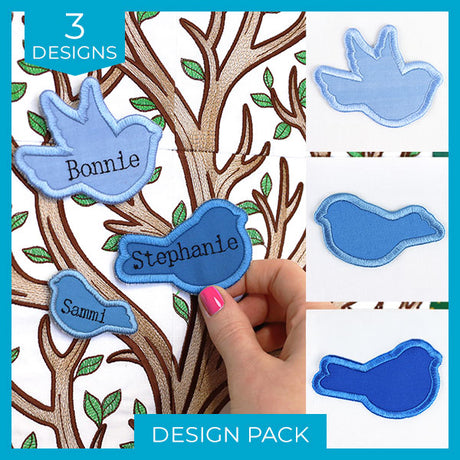 Bird Silhouettes (In-the-Hoop) Design Pack