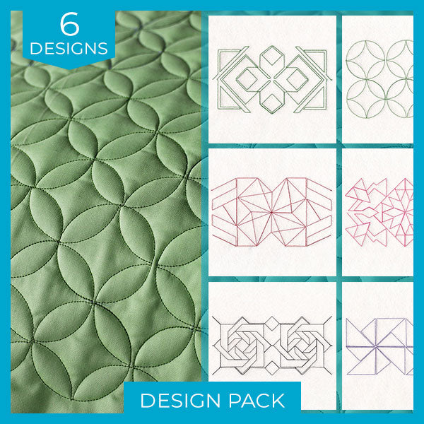 Pattern Edge Design Geometric Patterns (Edge-to-Edge Quilting) Design Pack – Embroidery Library