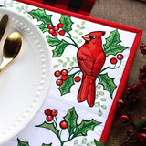 Cardinals & Holly Placemat Corners Design Pack