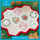 Festive Stitches Quilt Hexagon Design Pack