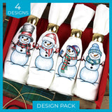 Sweet Snowman Etching Design Pack