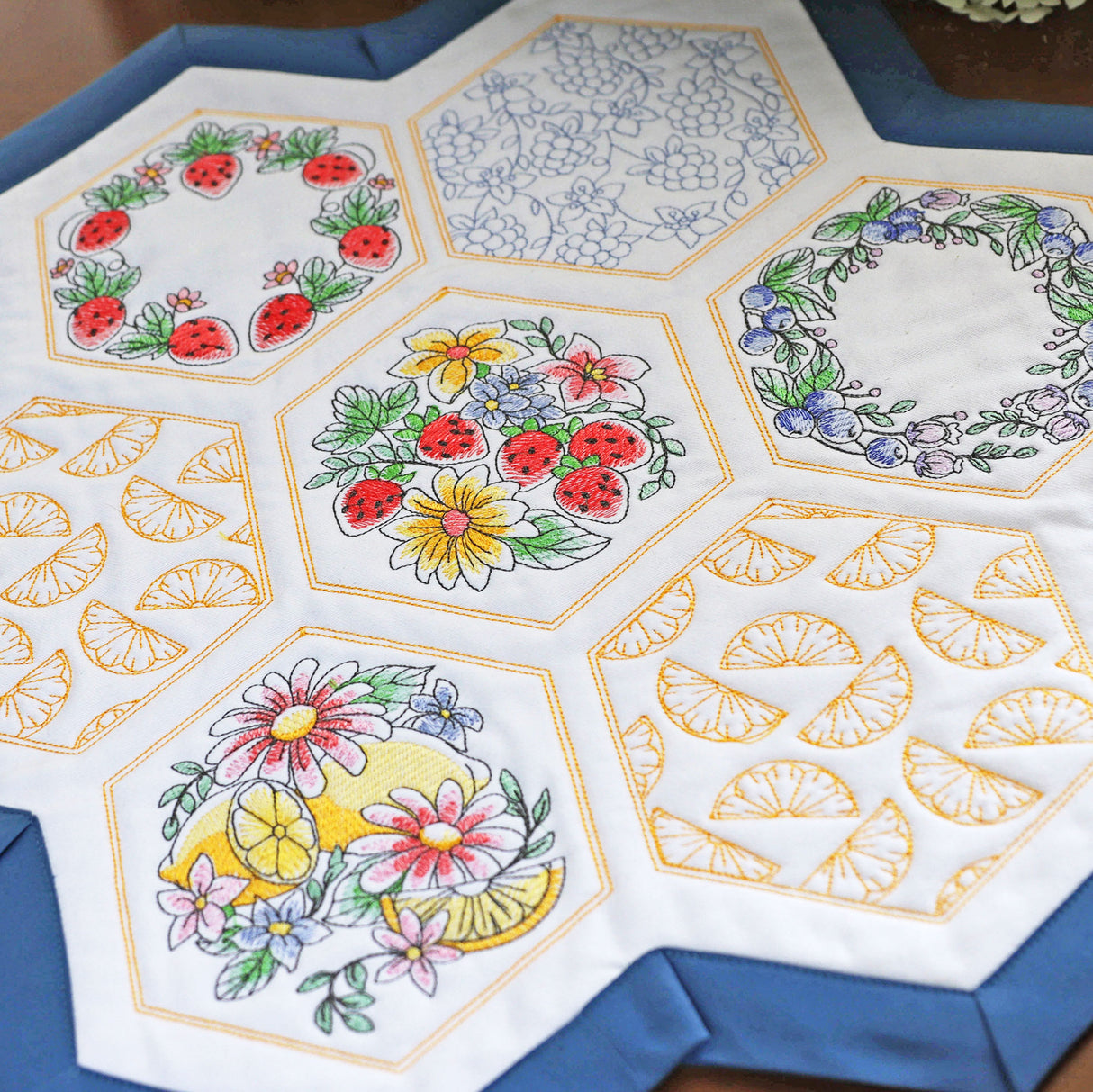 Sweet Fruit Quilt Hexagon Design Pack