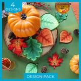 Autumn Leaves Coaster Design Pack (In-the-Hoop)