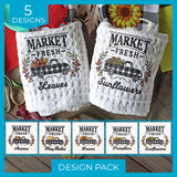 Fresh Market Autumn Retro Truck Design Pack