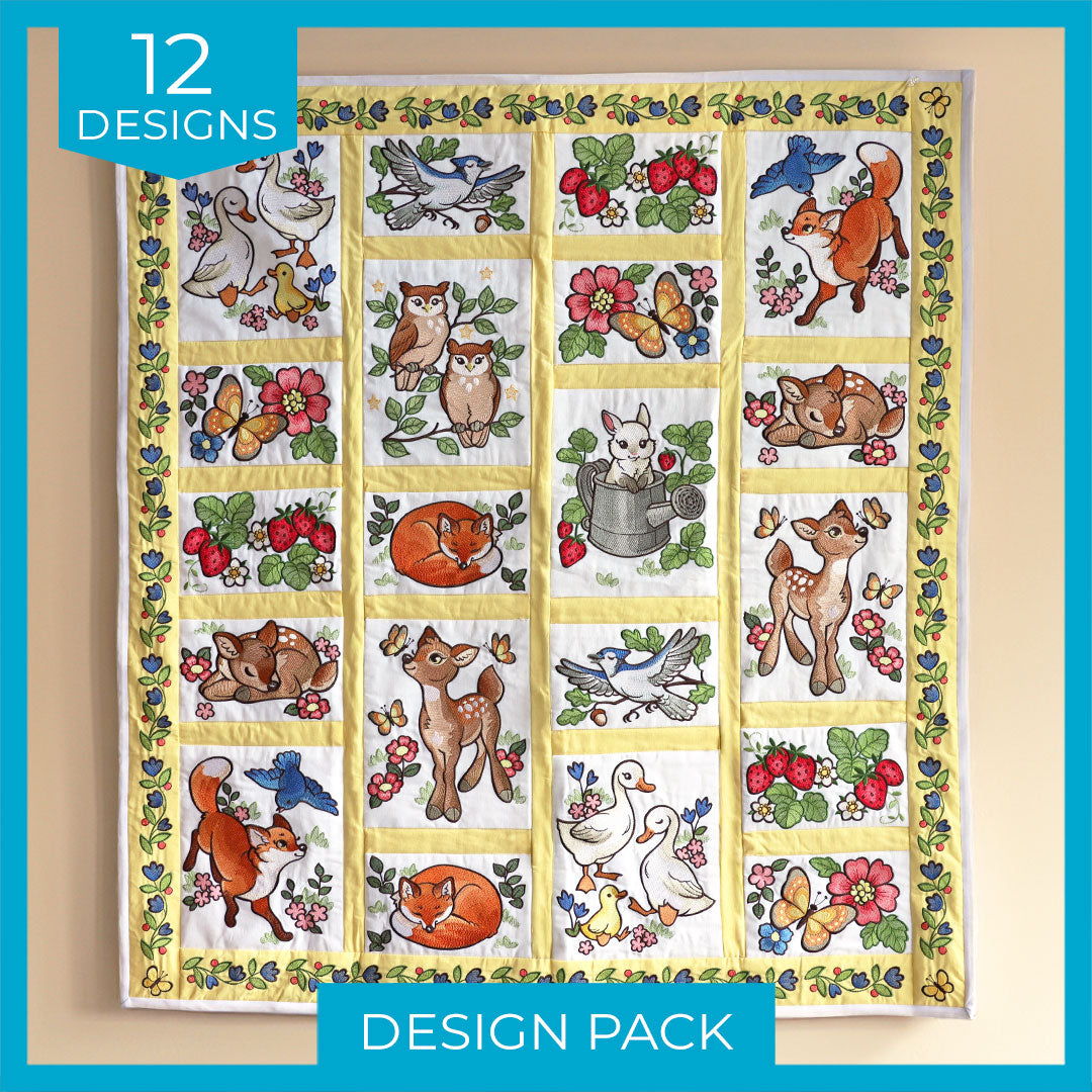 Woodland Animals Quilt Design Pack