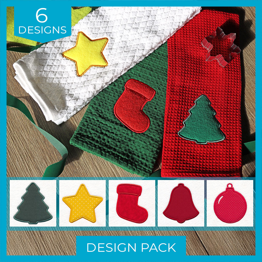 Christmas Scour Patch Design Pack (Applique)