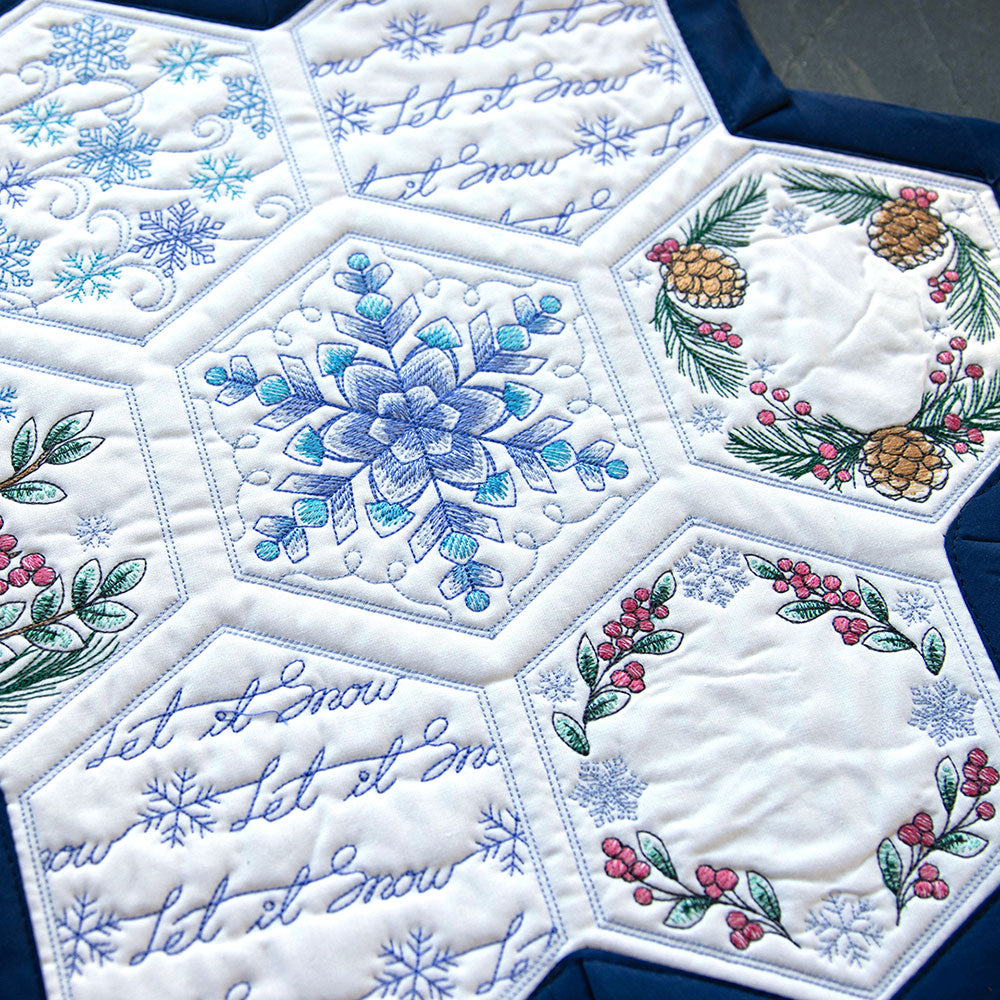 Winter Beauty Quilt Hexagon Design Pack