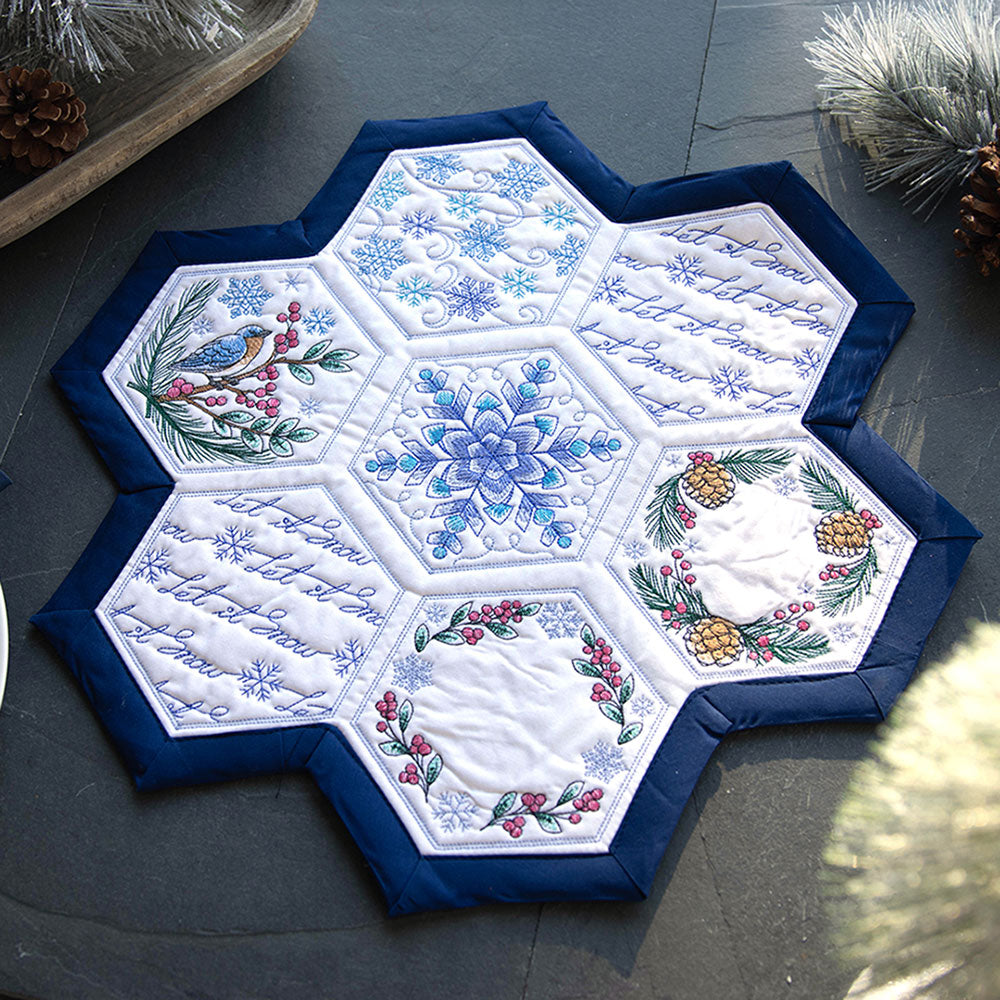 Winter Beauty Quilt Hexagon Design Pack