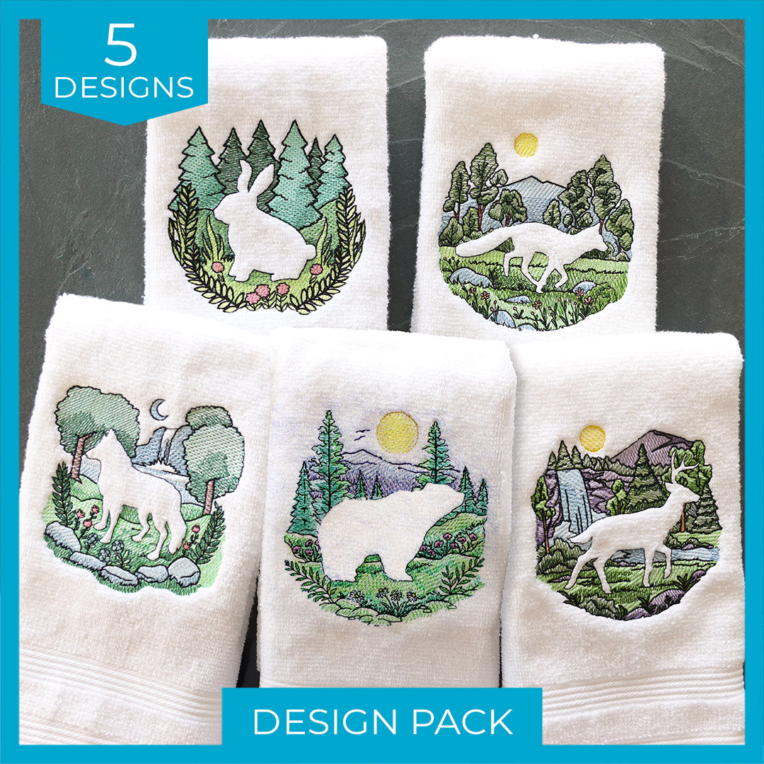 Wild Animal Silhouettes (Embossed) Design Pack
