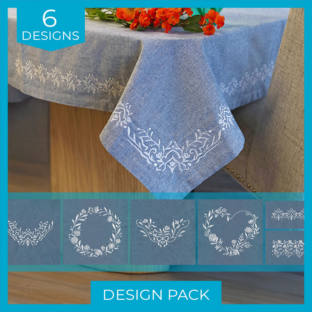 Heirloom Flowers (Whitework) Design Pack