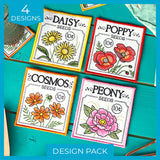 Garden Seed Packet Coasters (In-the-Hoop) Design Pack